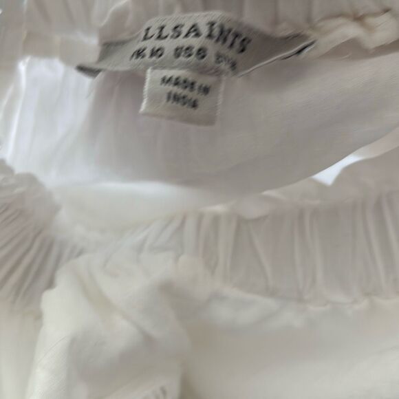 AllSaints Aislyn Broderie Dress in white size 6 - Picture 3 of 3